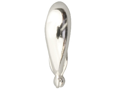 Sterling Silver Clip On Bail 14mm  Domed Front - Standard Image - 3