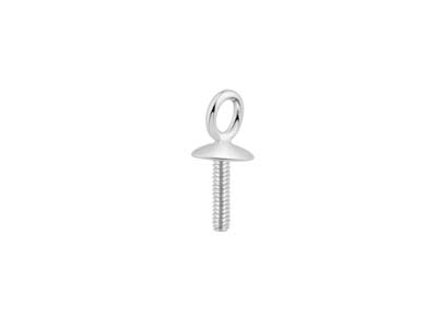 Sterling Silver Pendant Cup Pearl  Drop With Thread