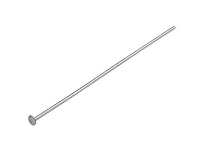 Sterling Silver Flat Head Pins, T Pins - 27Ga - 2 inch (50pcs).