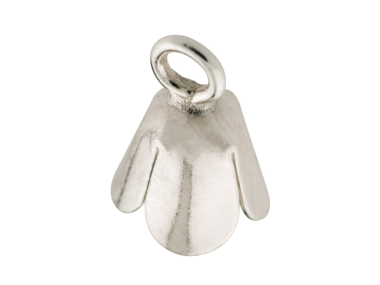 Sterling Silver Bell Caps Pack of 6 Small, Scalloped 100 Recycled