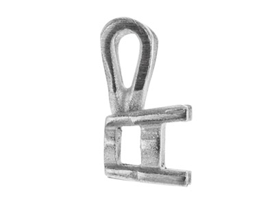 Sterling Silver Round Double       Gallery 4 Claw Pendant Round 33pt - Standard Image - 3