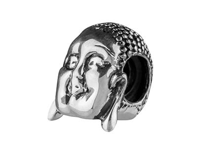 Sterling Silver Buddha Charm Bead - Standard Image - 2