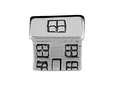 Sterling Silver House Charm Bead - Standard Image - 1