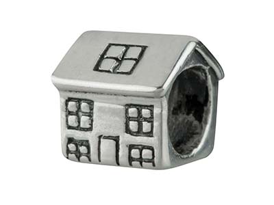 Sterling Silver House Charm Bead - Standard Image - 2