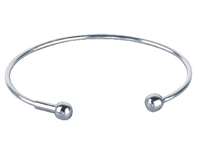 Sterling Silver Screwable Smooth   Bangle