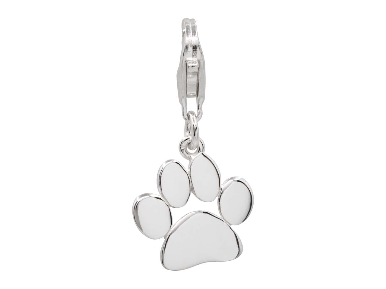 Clip On 925 Solid Sterling Silver PAW Charm /TRIGGER LOBSTER CLASP