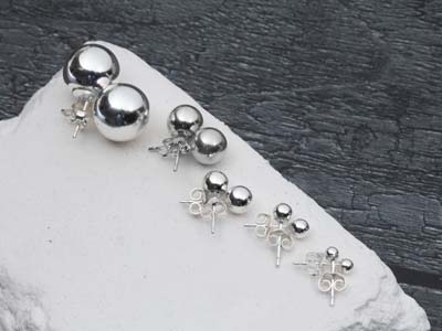 Sterling Silver Light Weight 1 Hole Bead With Cup 6mm Pack of 5 - Standard Image - 4