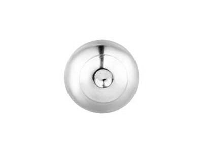 Sterling Silver Light Weight 1 Hole Bead With Cup 10mm Pack of 5 - Standard Image - 2