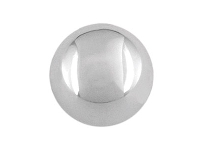 Sterling Silver Plain Semi Solid   7mm No Hole Bead