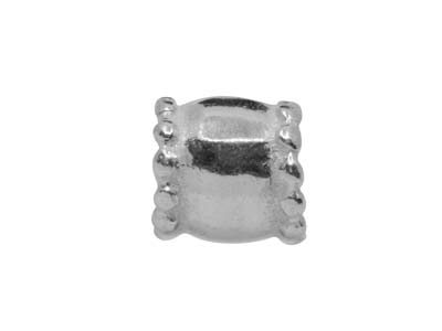 Sterling Silver 6x5.5mm Tube       Spacers Pack of 6, 3.5mm Hole      Diameter - Standard Image - 2