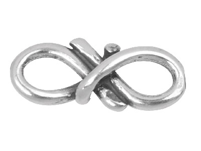 Sterling Silver Figure Of 8 Link,  Pack of 10, 13x5mm, Spacer Link - Standard Image - 1