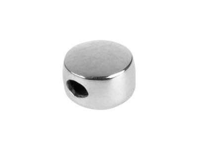 Sterling Silver Silicone Stopper   Ellipse 7mm Bead