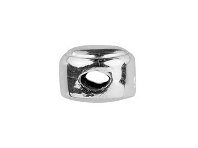 Sterling Silver Silicone Stopper   Ellipse 7mm Bead - Standard Image - 2