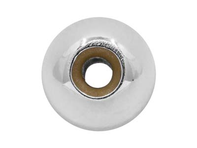 Sterling Silver Silicone Stopper   Round 7mm Bead - Standard Image - 2