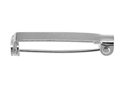 Sterling Silver Complete Brooch    Back 25mm With Simple Hook Clasp,  100% Recycled Silver - Standard Image - 2
