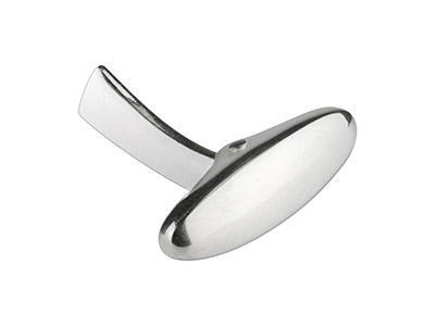 Sterling Silver Whale Tail Cufflink Oval