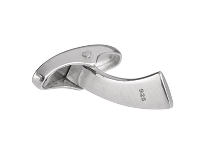 Sterling Silver Whale Tail Cufflink Oval - Standard Image - 2