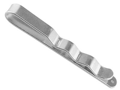 Sterling Silver Tie Slide 50x4mm,  Narrow Unhallmarked 100 Recycled  Silver