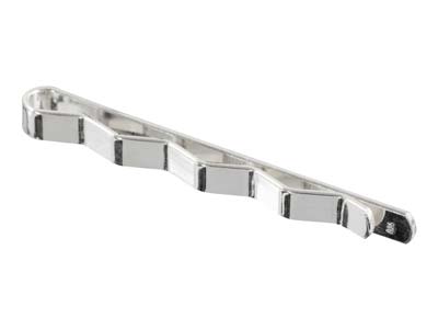 Sterling Silver Tie Slide 55x5mm Wide Unhallmarked 100% Recycled Silver - Standard Image - 2