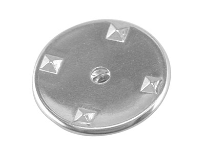 Sterling Silver Stud Back No Pin   Pack of 6 - Standard Image - 2