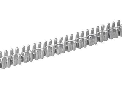 Sterling Silver Setting Strip,     Round 3.5mm X 19 - Standard Image - 2