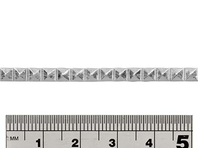Sterling Silver Pyramid Design     Strip Wire 4.2mm - Standard Image - 2