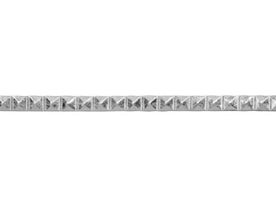 Sterling Silver Pyramid Design Strip Wire 4.2mm - Standard Image - 3