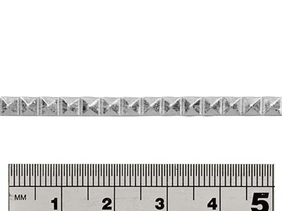 Sterling Silver Pyramid Design Strip Wire 4.2mm - Standard Image - 4