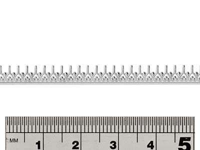 Sterling Silver Decorative Wishbone Gallery Strip 5mm - Standard Image - 2