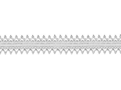 Sterling Silver Double Inverted    Heart Gallery Strip 8.5mm