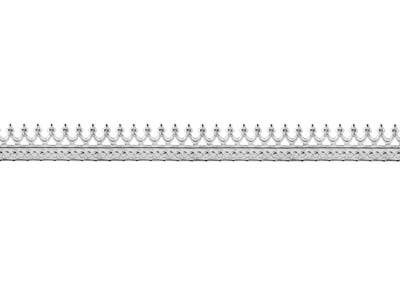 Sterling Silver Crown Gallery Strip 5.1mm - Standard Image - 1