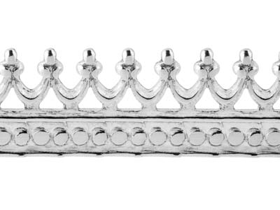 Sterling Silver Crown Gallery Strip 5.1mm - Standard Image - 3