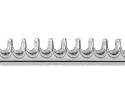 Sterling Silver Scallop Gallery    Strip 2.7mm - Standard Image - 3