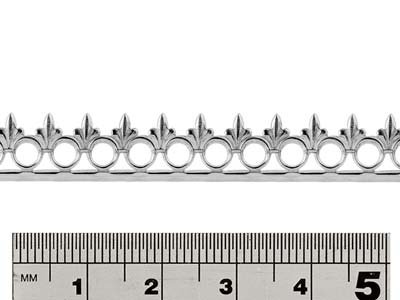 Sterling Silver Ring And Fleur     Gallery Strip 8.8mm - Standard Image - 2