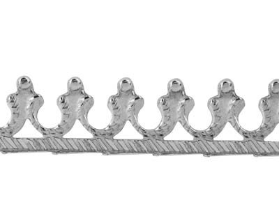 Sterling Silver Horseshoe And Bead Gallery Strip 3.8mm - Standard Image - 3