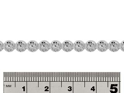 Sterling Silver Large Rosette Berry Gallery Strip 5mm - Standard Image - 2