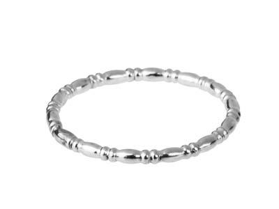 Sterling Silver Oval And Rondelle  Beaded Wire 1.0mm - Standard Image - 4