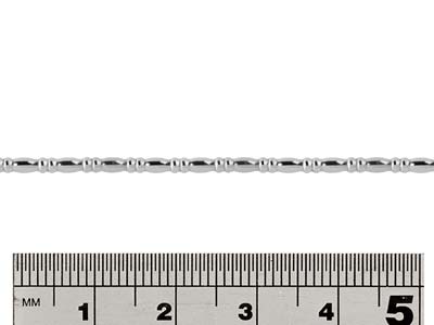 Sterling Silver Oval And Rondelle  Beaded Wire 2.0mm - Standard Image - 2