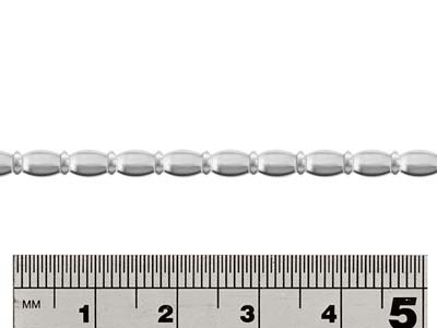 Sterling Silver Oval And Rondelle  Beaded Wire 3.5mm - Standard Image - 2