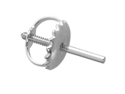 Platinum French Threaded Wire And  Scroll Medium - Standard Image - 4