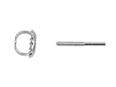 Platinum French Threaded Wire And  Scroll Medium - Standard Image - 6