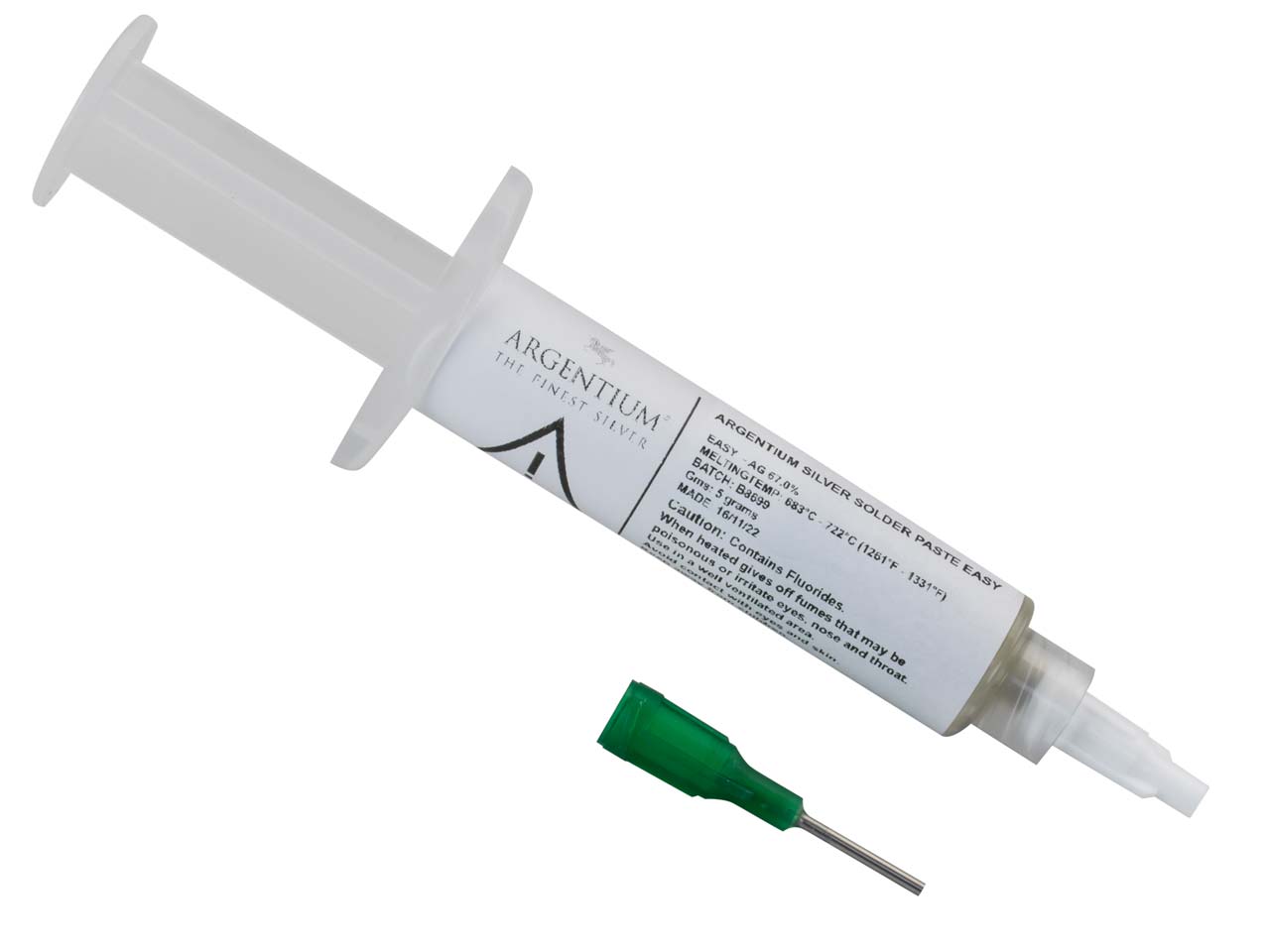 Argentium Silver Solder Paste 5g Easy Syringe cooksongold