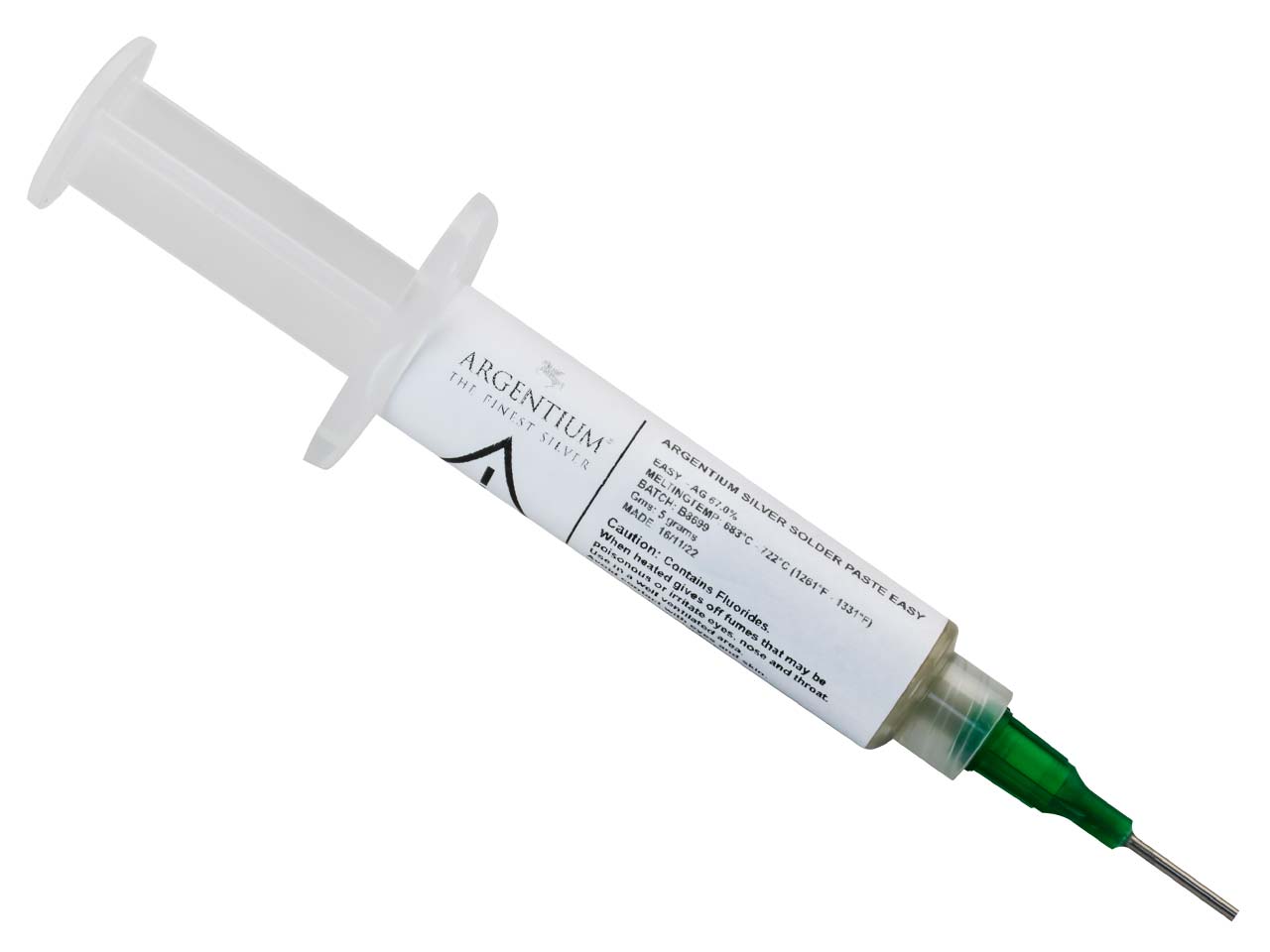 Argentium Silver Solder Paste 5g Easy/Medium Syringe for Soldering Job
