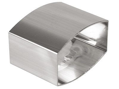 Sterling Silver Napkin Ring Oval   Unhallmarked With Flat Sides, 100 Recycled Silver