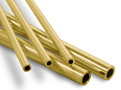 9ct Yellow Gold Tube, Ref 6,       Outside Diameter 2.8mm,            Inside Diameter 2.0mm, 0.4mm Wall  Thickness, 100% Recycled Gold - Standard Image - 1