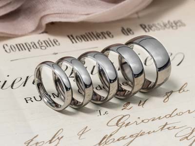Titanium Court Polished Wedding Ring 4.0mm, Size Y, 1.6mm Wall - Standard Image - 3