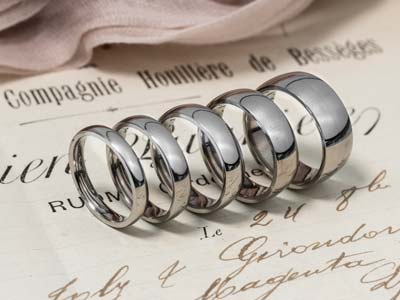 Titanium Court Polished Wedding Ring 5.0mm, Size U, 1.8mm Wall - Standard Image - 3