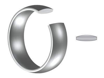 Titanium Court Polished Wedding Ring 6.0mm, Size S, 1.8mm Wall - Standard Image - 5