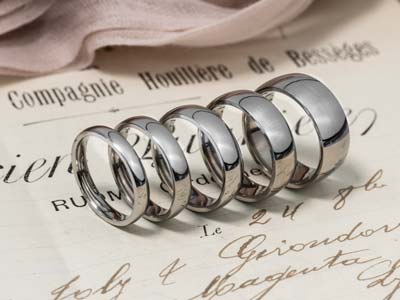 Titanium Court Polished Wedding Ring 6.0mm, Size Y, 1.8mm Wall - Standard Image - 3