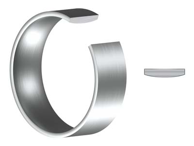 Titanium Flat Court Easy Fit Polished Wedding Ring 3.0mm, Size M, 1.6mm Wall - Standard Image - 5